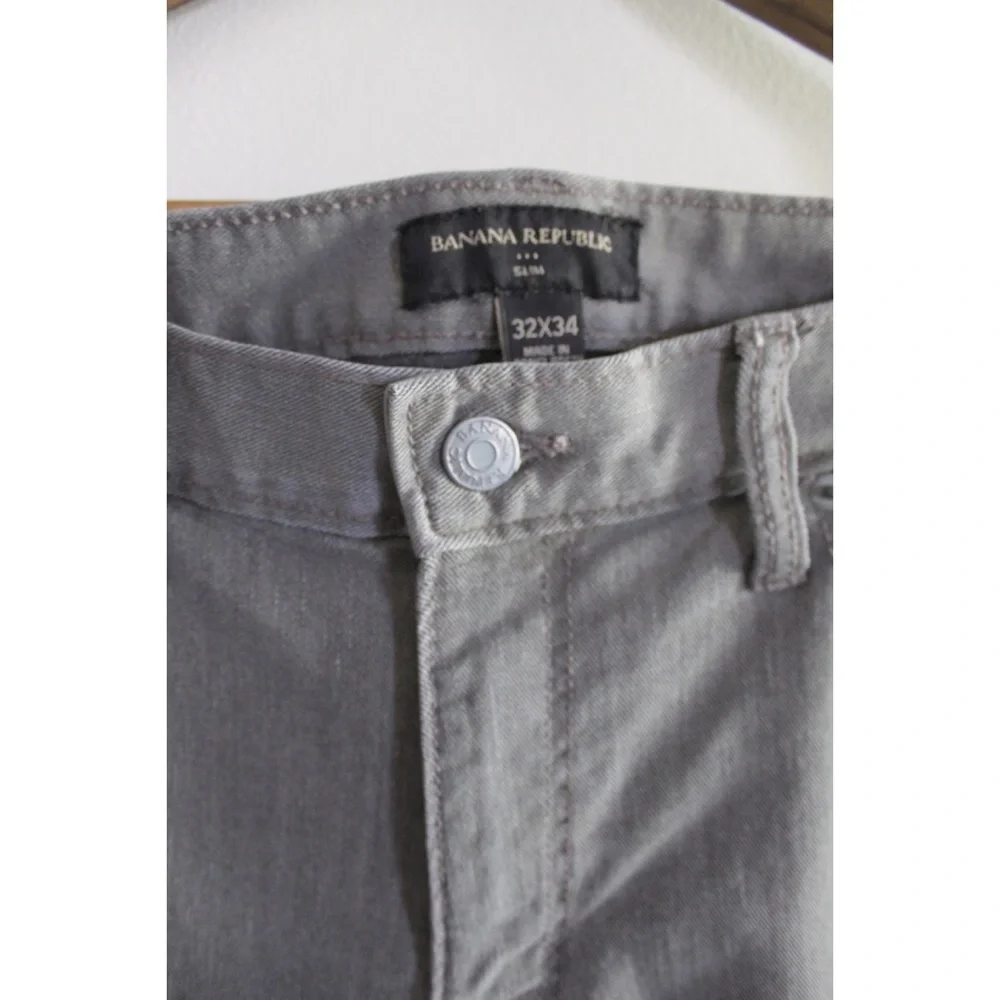 Men’s Banana Republic Grey Slim Jeans 32x 34 preowned